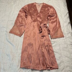 Victoria's Secret Pink Satin Robe
